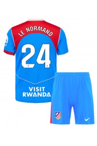 Atletico Madrid Robin Le Normand #24 Babytruitje 3e tenue Kind 2025-26 Korte Mouw (+ Korte broeken)